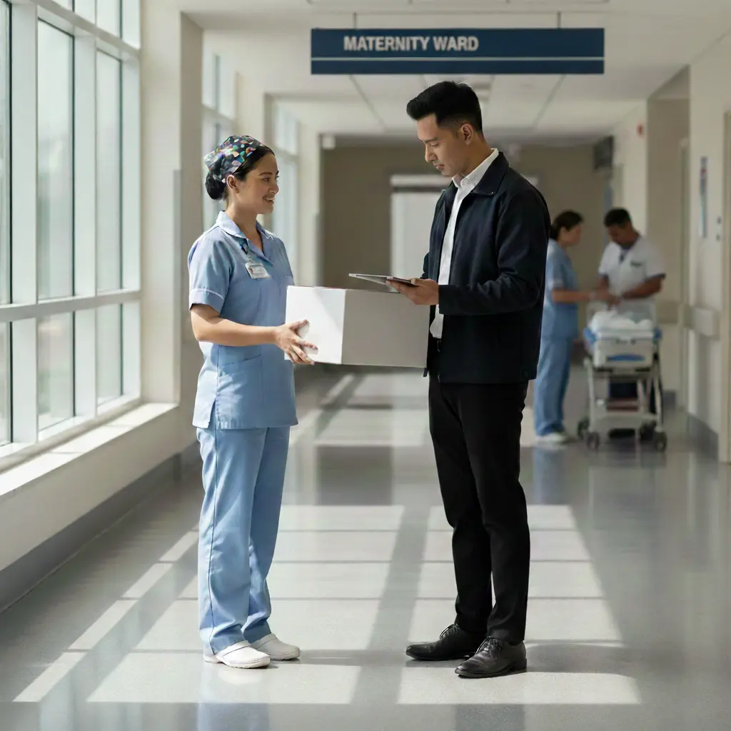 Placenta pickup from hospital or home